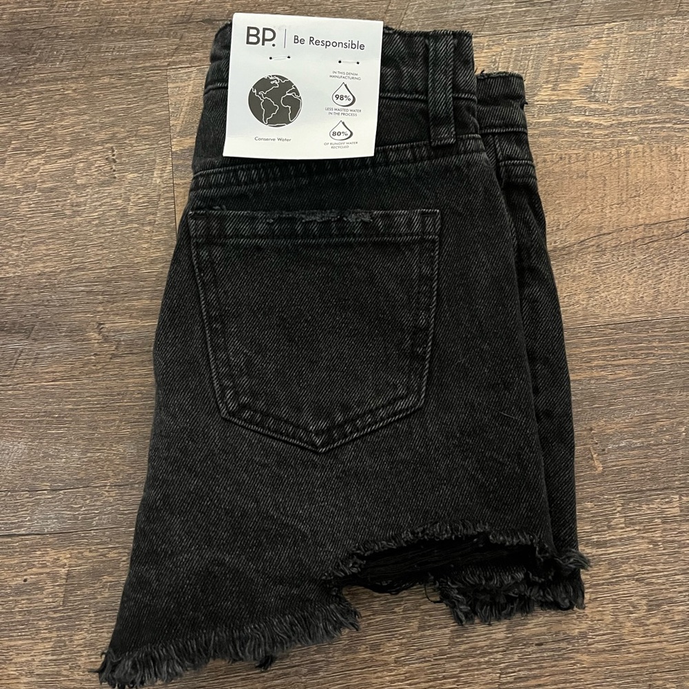 BP. Black denim shorts Size 24 NWT